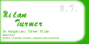 milan turmer business card